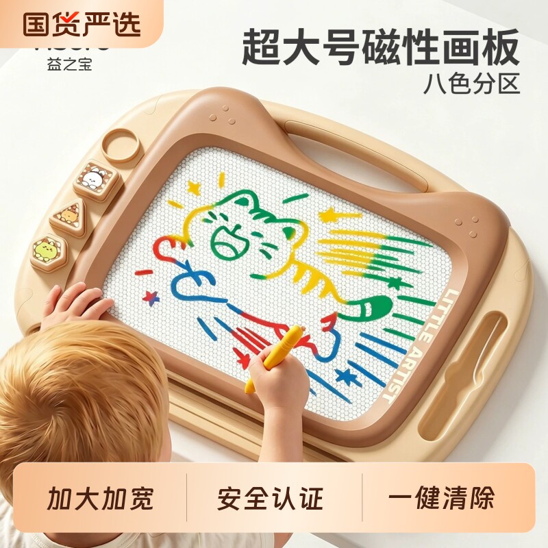 儿童画板家用幼儿磁性写字板一岁宝宝2涂鸦3磁力画画玩具画写板大图片