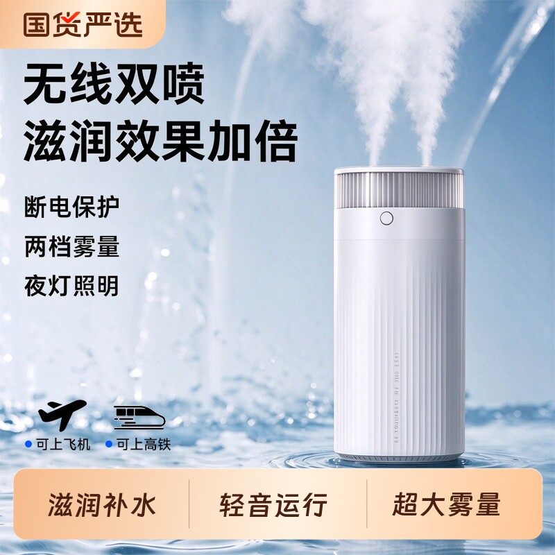 2026新款加湿器小型静音家用卧室usb充电孕妇婴儿空气办公室桌面便携式无线空调房宿舍学生床头迷你车载喷雾