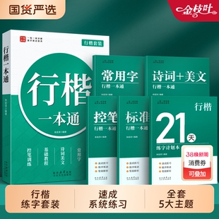 行楷字帖初中生成人练字行书练字帖成年速成男女生字体漂亮连笔字钢笔硬笔书法高中专用连笔字控笔训练反复使用笔画笔顺练习贴入门