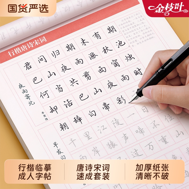 行楷字帖成人行书临摹唐诗宋词