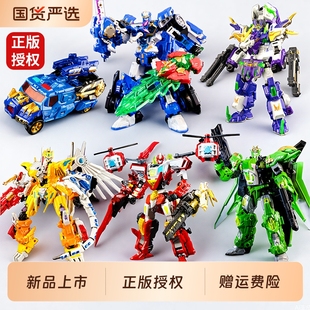 变形联盟6普力士汽车变形机器人机甲启之战儿童玩具男孩金刚5合体