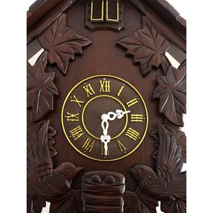 斯堪的纳维亚覆古布谷鸟钟布谷鸟钟手工实木雕刻挂钟欧式客厅儿童