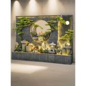 水幕墙流水屏风酒店假山流水喷泉鱼池景观装 饰公司背景墙庭院水景