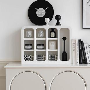 方寸时光北欧简约杯架格子架两用水杯收纳架黑白桌面壁挂置物架