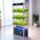 厂促奥玛智能家庭鱼菜共生系统设备一体款 阳台无土栽培水培蔬菜种