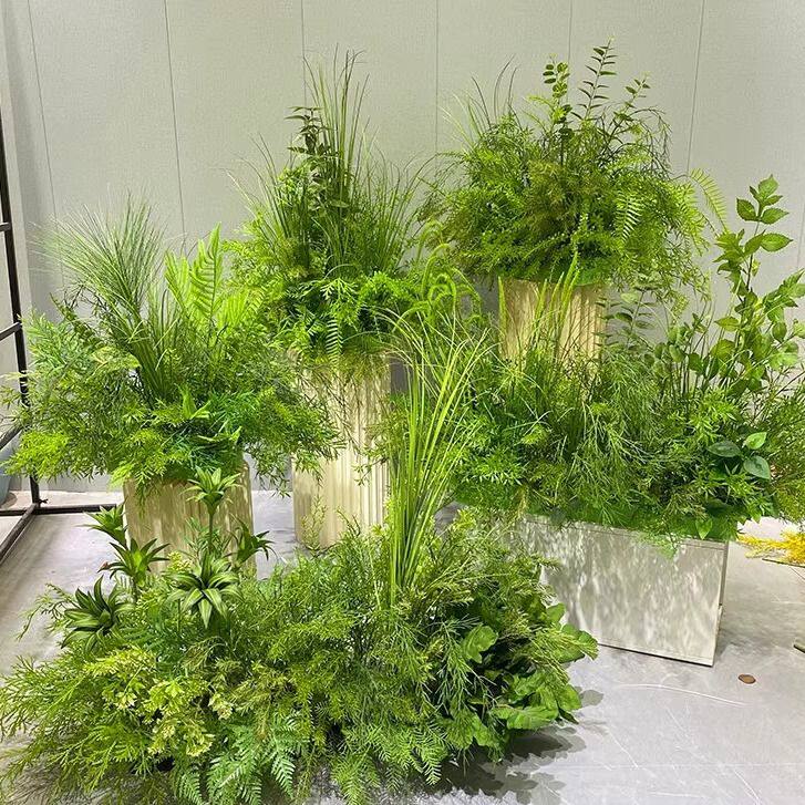 造景花艺森系场景路引仿真花绿植道具装饰婚礼布置假花婚庆地花排