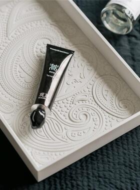 久处不厌腰果花水泥装饰托盘摆件茶几玄关桌面置物盘收纳北欧家用