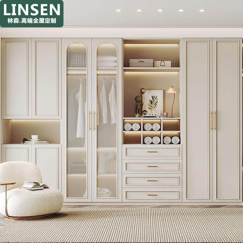上海全屋定制法式衣柜整体卧室柜子工厂定做步入式衣帽间现代简约