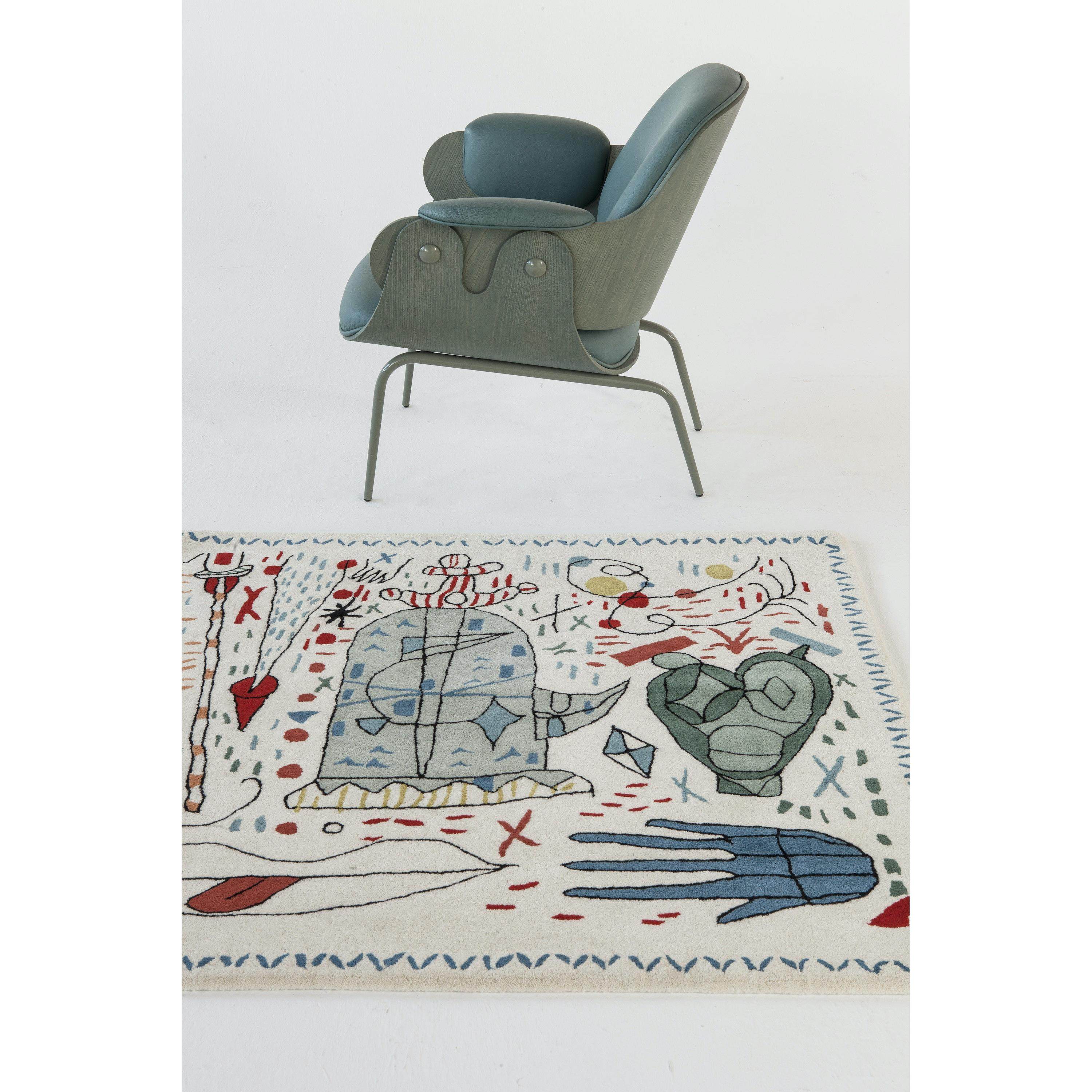 进口nanimarquina纯羊毛手工簇绒简约卧室衣帽间方形小地毯块毯