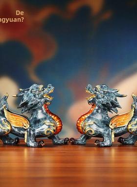 德祥园全铜吉祥皮绣饰品黄铜家居客厅酒柜入口装饰开幕礼品