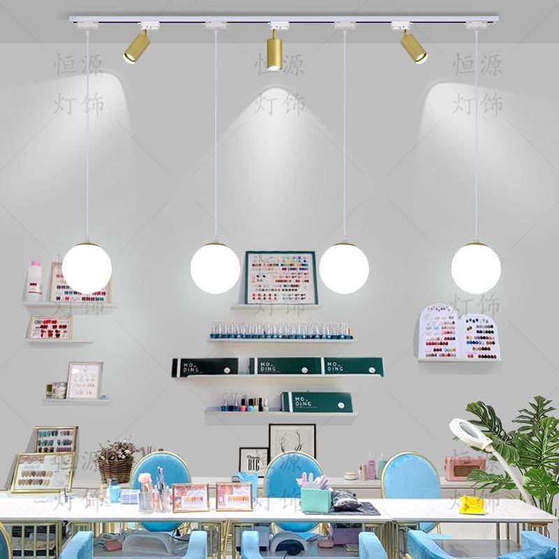 美甲店专用吊灯轨道灯带射灯创意个性店铺商用橱窗美甲桌吧台灯具,家装灯饰光源,酒店/宴会厅/餐饮吊灯,淘宝优惠券,粉丝福利购,淘宝优惠卷