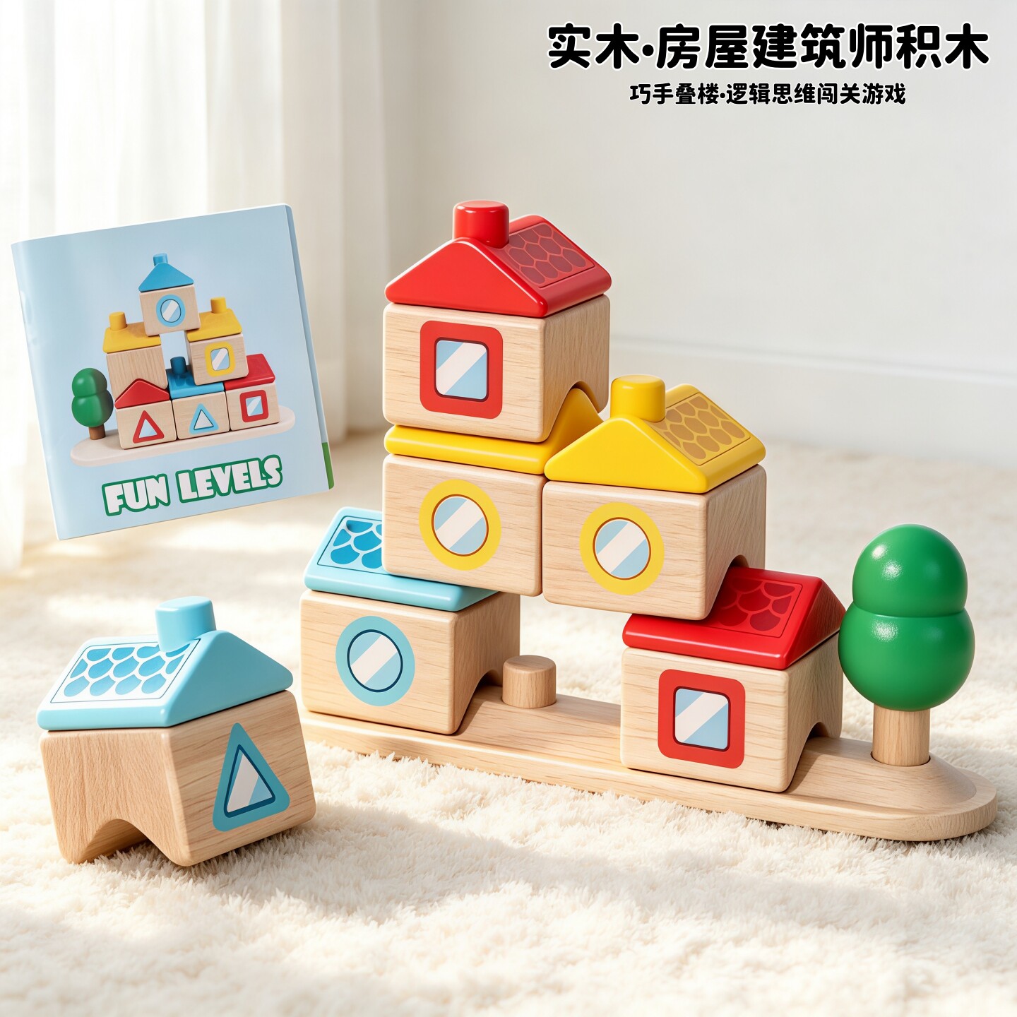 宝宝搭房子积木逻辑思维益智闯关