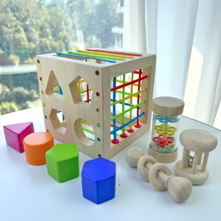 塞塞乐婴儿玩具雨声筒0到6个月以上益智蒙氏早教一岁宝宝手指精细