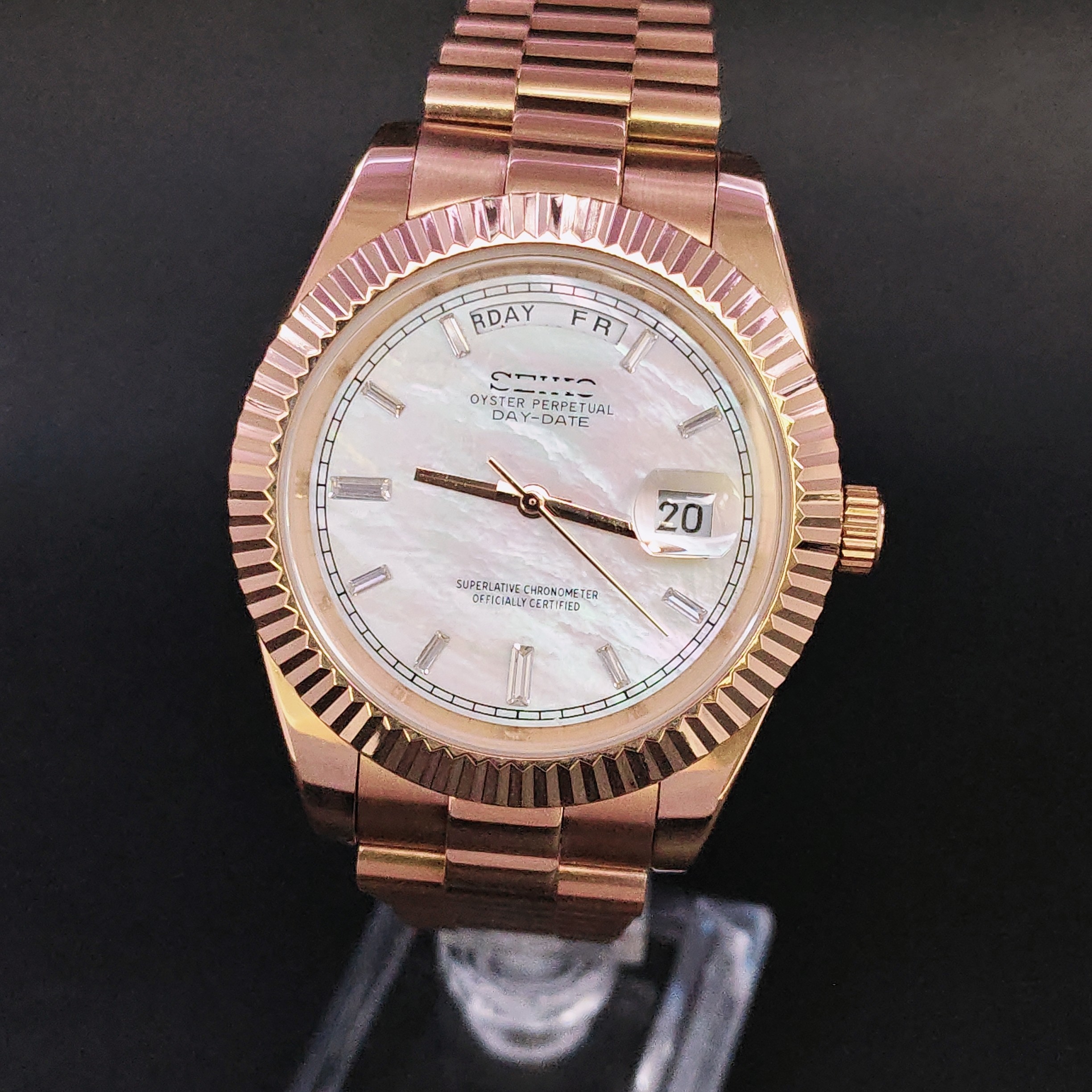 thumbnail for Datejust Modified Watch 41mm Dog Tooth Case Double Date Men's Automatic Mechanical Watch Compatible with the 8285 Movement