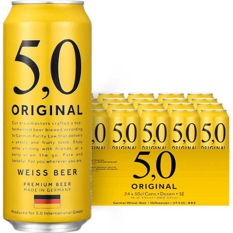 新包装奥丁格啤酒德国进口小麦白啤酒500ml*12罐装德国原装进口
