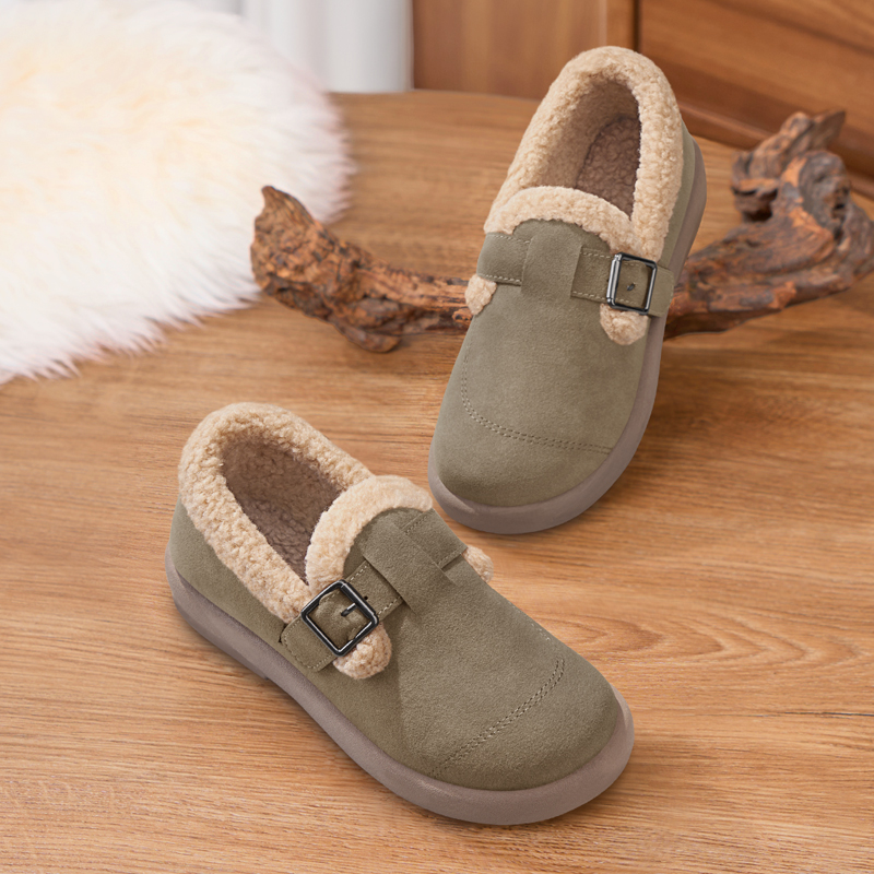 棉鞋女冬加绒新款中老年妈妈棉鞋