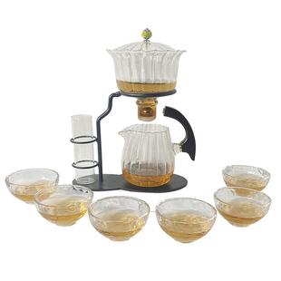 家用轻奢办公室懒人茶壶茶杯神器 半全自动泡茶器玻璃功夫茶具套装