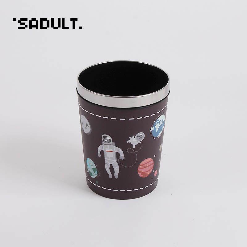 创意可爱宇航员卧室客厅厕所卫生间家用厨房垃圾桶带压圈无盖大号,家庭/个人清洁工具,垃圾桶,淘宝优惠券,粉丝福利购,淘宝优惠卷