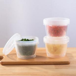 日本进口冰葱花保鲜盒厨房大蒜生姜沥收纳箱盒专水用水果密封套装