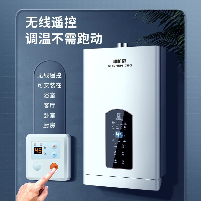 意大利邦帕尼燃气热水器天然气液化气家用遥控恒温强排纯铜水箱