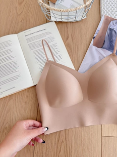 内目23088深V领细肩带粉底液内衣隐形不透固定杯收副乳防下垂美背