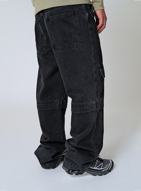 Karma8a法国户外男款休闲牛仔裤攀岩牛仔裤多口袋牛仔裤