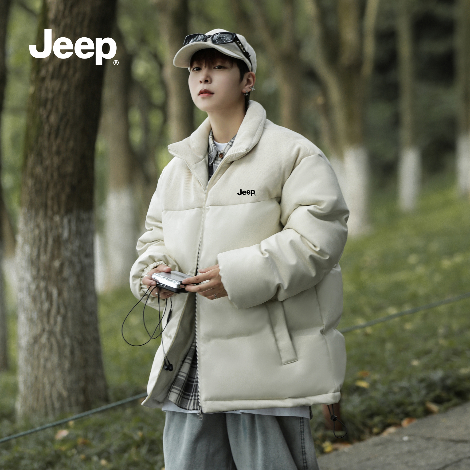 Jeep吉普棉服男款冬季面包服棉衣