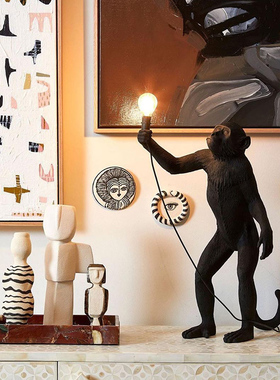 Seletti创意装饰灯具猴子灯攀爬款创意摆件礼物卧室夜灯