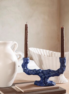 丹麦ferm LIVING Dito系列手工烛台客厅摆件蜡烛托简约艺术正品