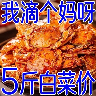 香辣小螃蟹即食海蟹海味童年8090后怀旧零食鲜麻辣肉小蟹干下酒菜