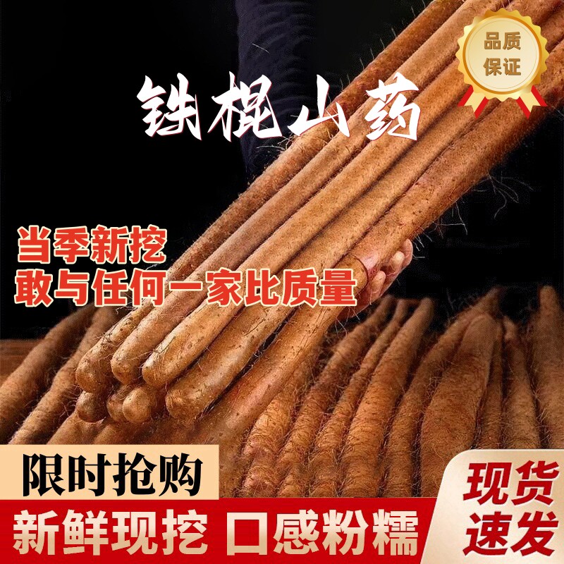 营养正宗河北铁棍山药新鲜5斤装粉糯现挖农家自种特产怀山药当季
