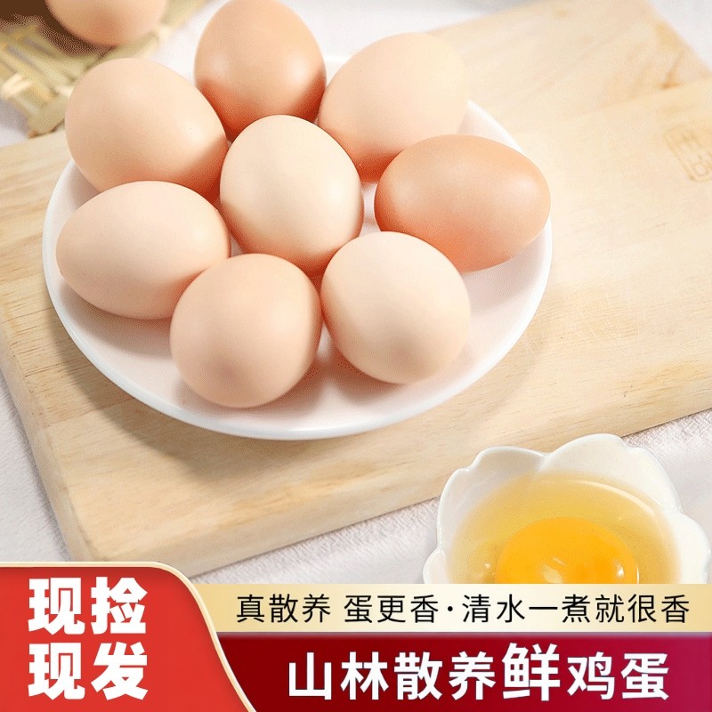 土鸡蛋农家新鲜鸡蛋笨鸡蛋散养农村草鸡蛋柴鸡蛋谷物蛋45g±5g/