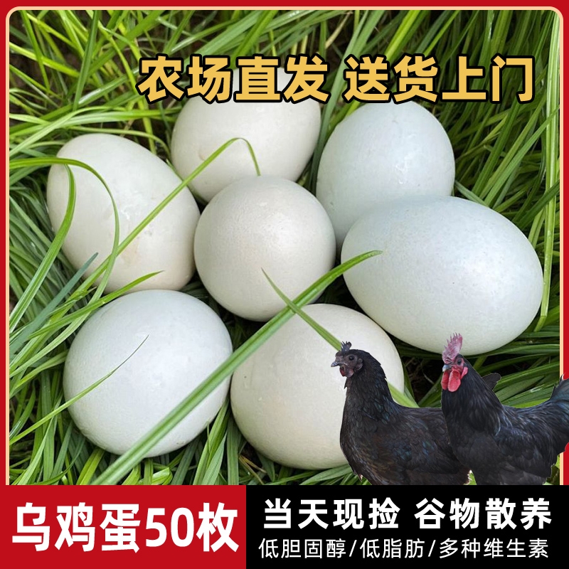 绿壳乌鸡蛋正宗农村散养土鸡蛋