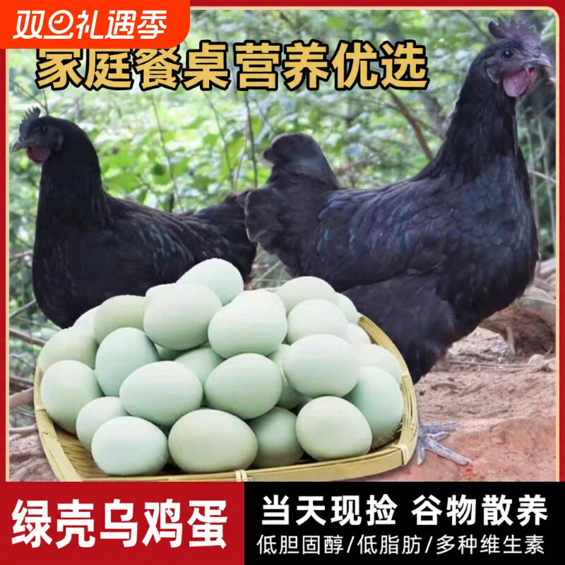 乌鸡蛋农家散养绿壳土鸡蛋新鲜