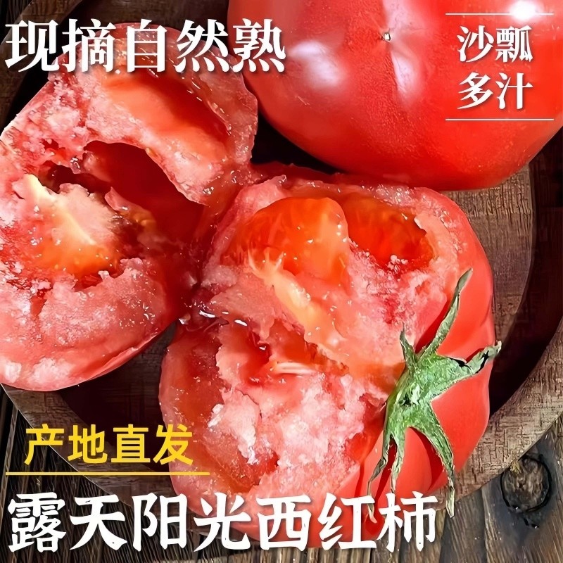 新鲜番茄露天种植西红柿自然熟沙瓤现摘现发新鲜红润果肉饱满多汁,水产肉类/新鲜蔬果/熟食,番茄,淘宝优惠券,粉丝福利购,淘宝优惠卷