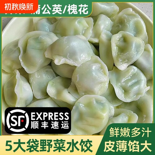 野菜水饺槐花鸡蛋饺子荠菜蒲公英