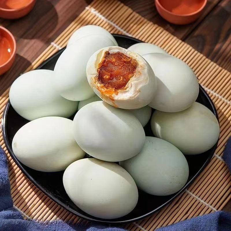 高邮咸鸭蛋正宗鸭蛋起沙流油熟咸鸭蛋泥腌整箱即食特大清仓批发