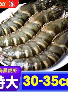 黑虎虾超大新鲜巨大老虎虾鲜活速冻特大九节海虾海鲜水产深海捕捞