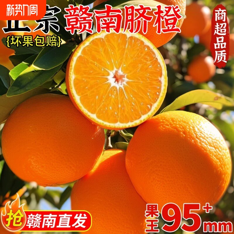 正宗赣南脐橙现摘现发橙子9斤大果甜橙新鲜孕妇榨汁水果阳光鲜果