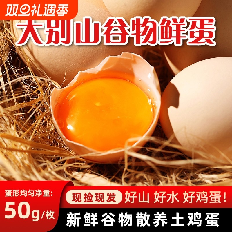 林下散养土鸡蛋大别山谷物鲜蛋