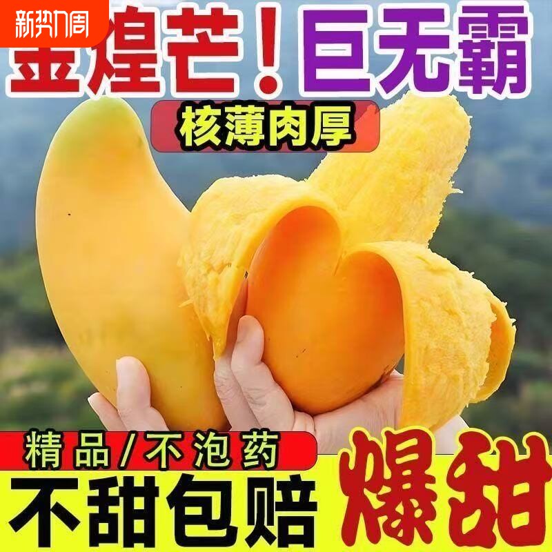 【爆甜】正宗金煌芒新鲜水仙芒青芒大芒果应季水果非台农贵妃
