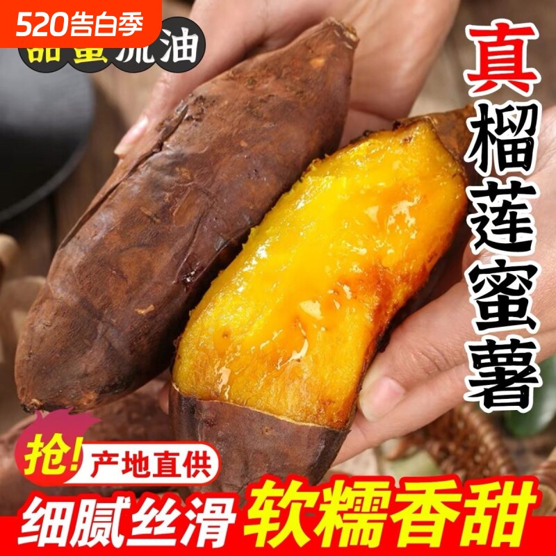 高山正宗糖心榴莲蜜薯红薯新鲜黄心甜糯地瓜番薯板栗地方香甜软糯