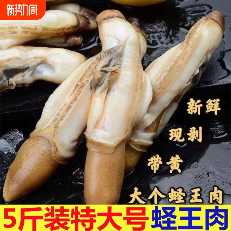 新鲜去壳贝类蛏王肉现剥蛏子冷冻竹节蛏冷冻捞汁海鲜餐饮批发生鲜