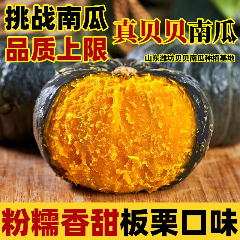 贝贝南瓜正宗板栗味粉糯香甜板栗小南瓜老南瓜婴儿辅食新鲜蔬菜