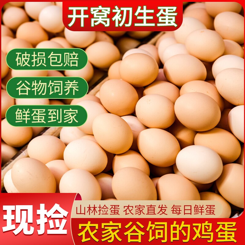 云依禾农庄正宗农家散养土鸡蛋鲜鸡蛋月子蛋初生蛋谷物蛋