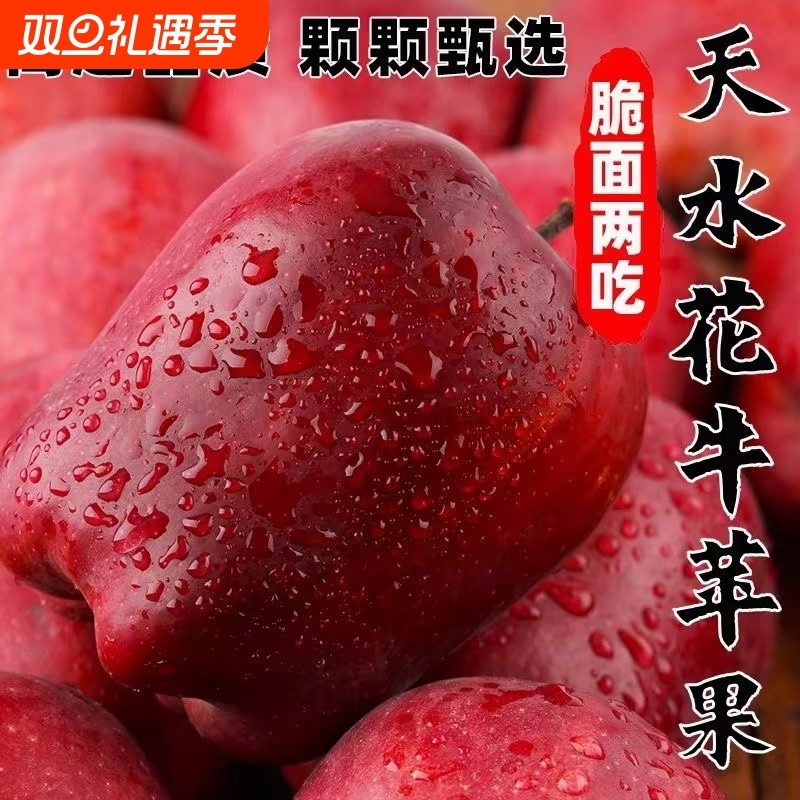 甘肃天水花牛苹果水果新鲜整箱当季脆甜糯苹果沙甜高原下单香甜