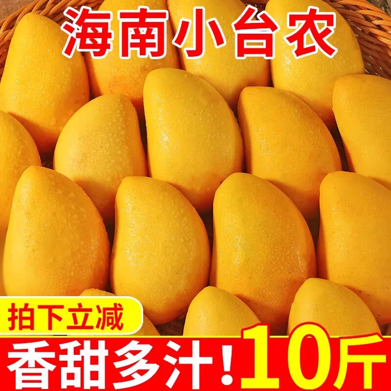 芒果新鲜现摘当季海南大台芒热带水果正宗薄皮超甜大果台农芒