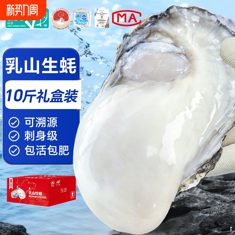 包活乳山生蚝鲜活牡蛎新鲜超大特大肉海蛎子10斤海鲜刺身水产顺丰