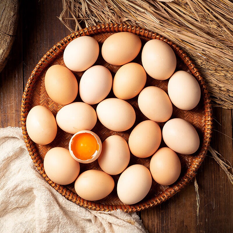 正宗新鲜农家土鸡蛋农村林下散养笨鸡蛋无抗富硒柴鸡蛋现捡现发