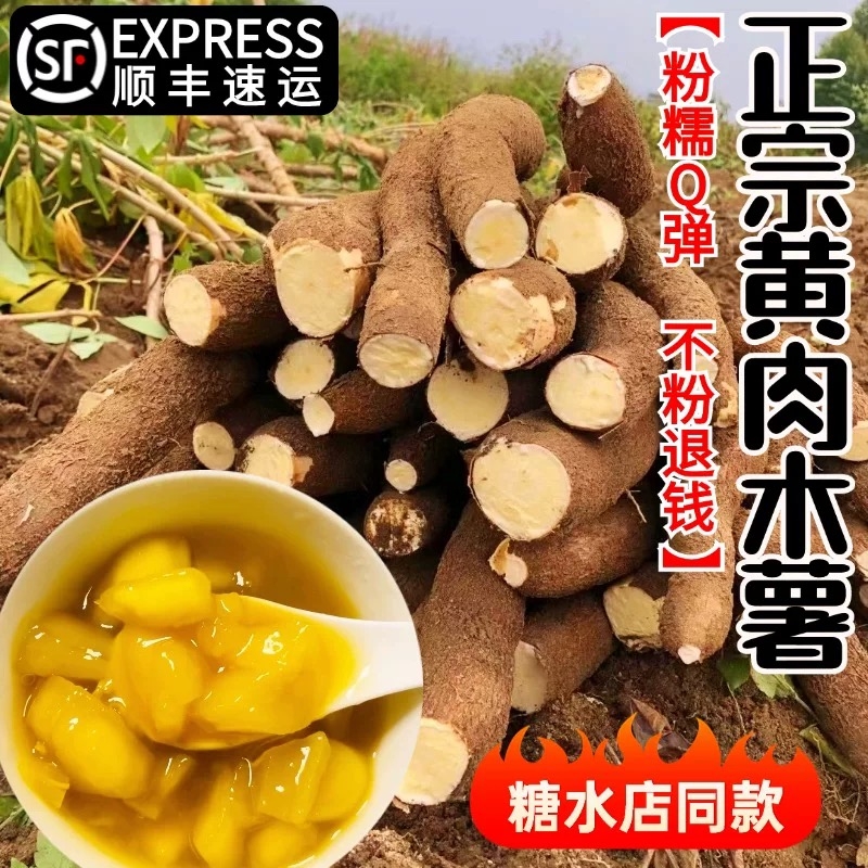 广西正宗黄肉木薯软糯香甜新鲜